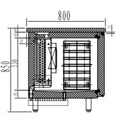 Thermaster D-G7 7 Tray Blast Chiller Pan Capacity: 7x1/1GN