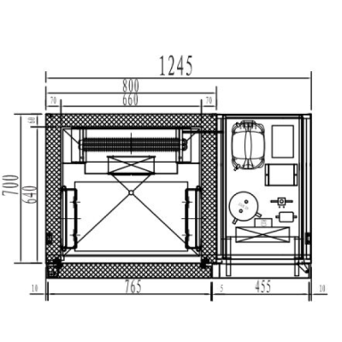 Thermaster D-G7 7 Tray Blast Chiller Pan Capacity: 7x1/1GN