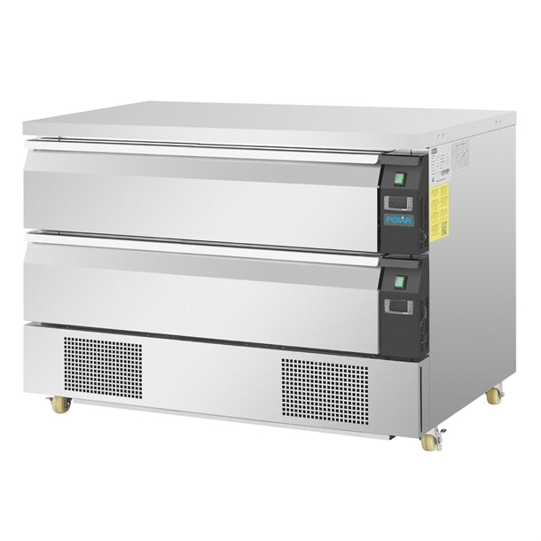 Polar U-Series Double Drawer Dual Temperature Counter Fridge Freezer 6xGN - 500W. Capacity: 6x 1/1GN. R290