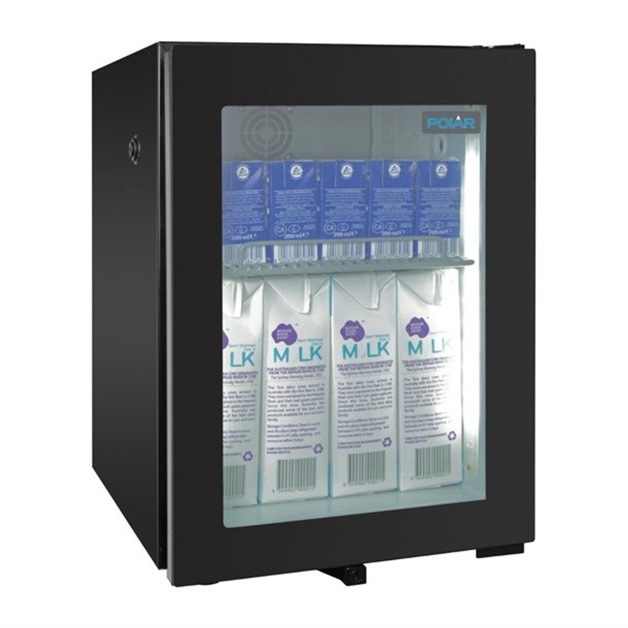 FED/DB109-A/Polar G-Series Countertop Milk Fridge Black - 20Ltr BR20/kg D378xW312xH455
