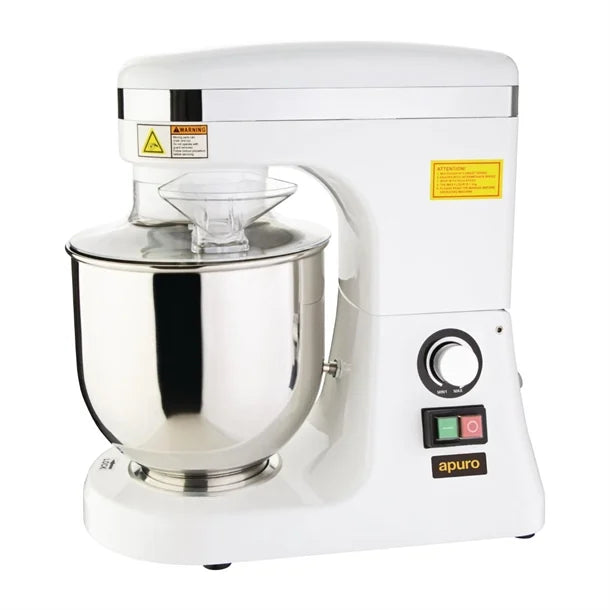 Apuro 7Ltr White Planetary Mixer - 270W. Capacity: 7 Ltr