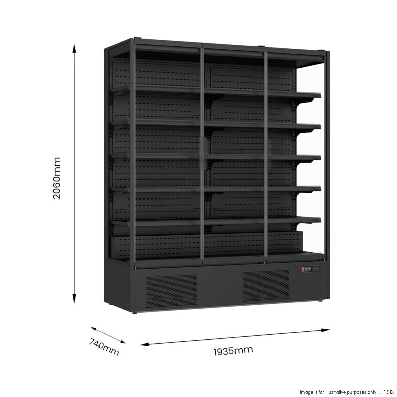 Thermaster DC-187B Supermarket Panorama 3 Door Chiller Display 1939L 1935mmW