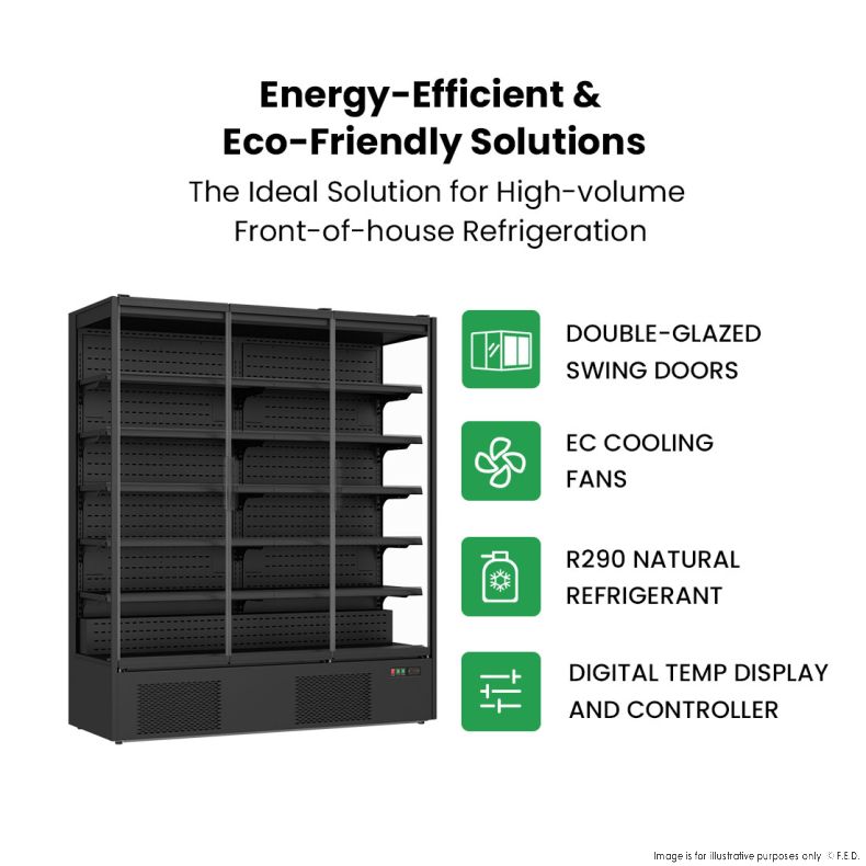 Thermaster DC-187B Supermarket Panorama 3 Door Chiller Display 1939L 1935mmW