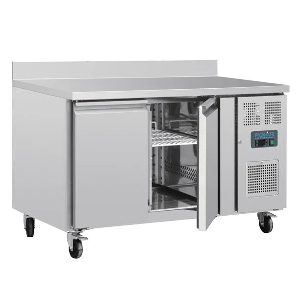 Polar U-Series Double Door Counter Fridge with Upstand 282Ltr - 350W | Total Usable Capacity: 205Ltr | R600a