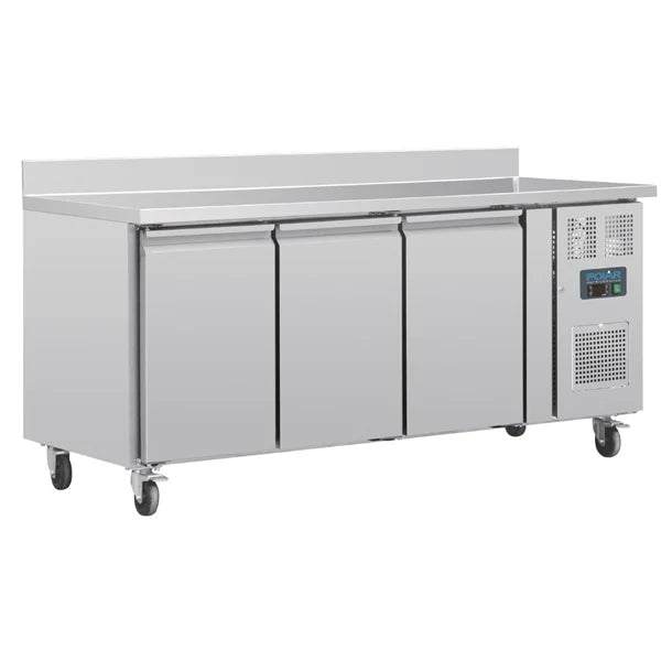 Polar U-Series Triple Door Counter Fridge with Upstand - 417Ltr - 350W | Total usable capacity: 358 Ltr | R600a