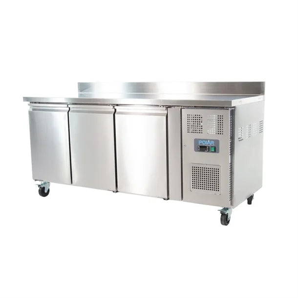 Polar U-Series Triple Door Counter Fridge with Upstand - 417Ltr - 350W | Total usable capacity: 358 Ltr | R600a