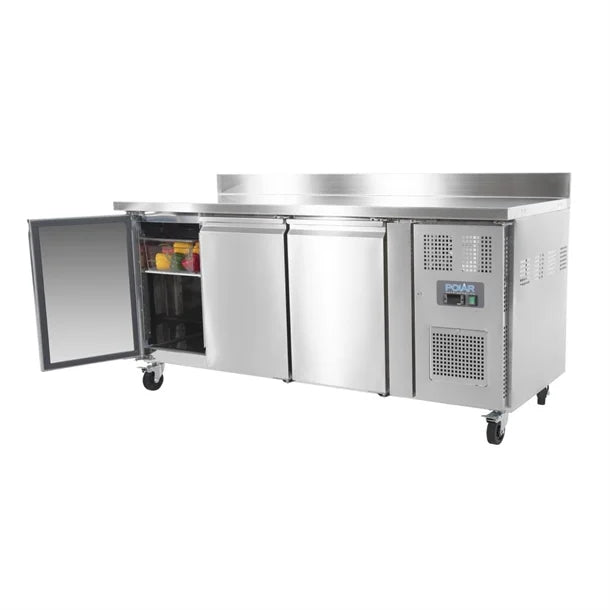 Polar U-Series Triple Door Counter Fridge with Upstand - 417Ltr - 350W | Total usable capacity: 358 Ltr | R600a