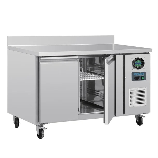 Polar U-Series Double Door Counter Freezer with Upstand 282Ltr - 750W. Total usable capacity: 205 Ltr. R290