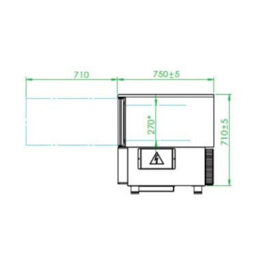 Tecnodom DO3 3 Tray Blast Chiller  3 × 1/1 GN or 600 ×400 EN pans