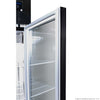 Thermaster SUFG500B Single glass door upright freezer black stainless steel 500L 620mm Wide