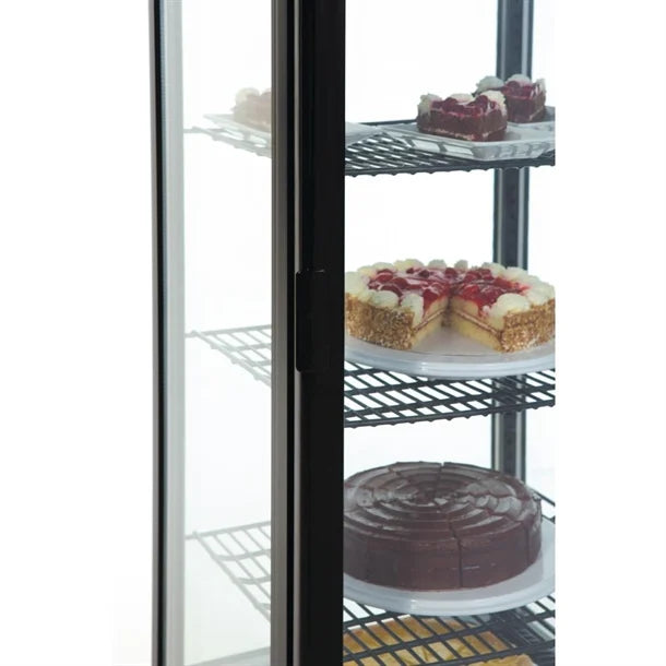 Polar C-Series Energy Efficient Curved Door Display Fridge Black 235Ltr - Width: 515mm. 375W