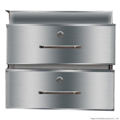 Modular systems DR-02/A Stainless Steel Double Drawer 480x503x410