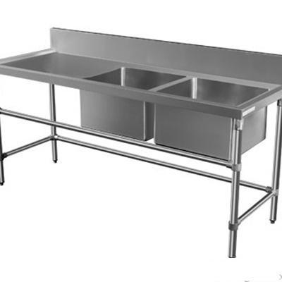 Brayco DSL Double Bowl Stainless Restaurant Sink – Left Bench / W1900-D700-H900 mm