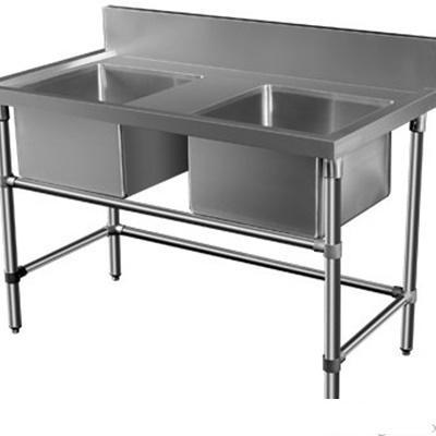 Brayco DSM Double Stainless Sink – Middle Bench / W1300-D700-H900 mm