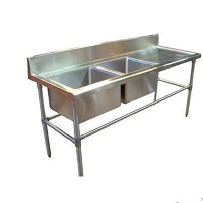 Brayco DSR17 Double Bowl Stainless Steel Commercial Sink – Right Bench / W1700-D700-H900 mm