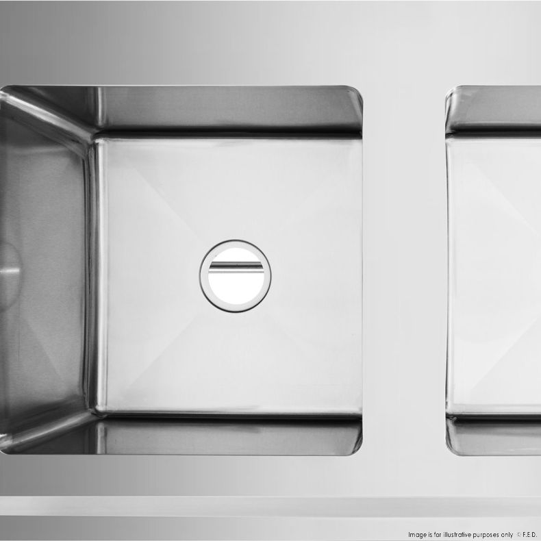 Left Inlet Double Sink Dishwasher Bench DSBD7-1800L/A