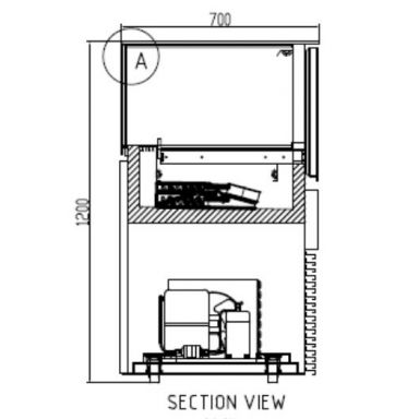 Anvil DSD0001 Single Drawer Showcase