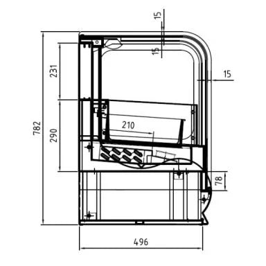 Anvil DSI0550 Countertop Showcase Freezer