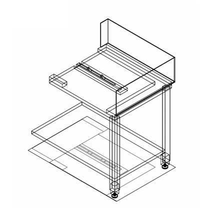Fagor Stainless Steel Corner Bench w/ Introduction of Baskets by the Right Side E-90D