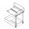 Fagor Stainless Steel Corner Bench w/ Introduction of Baskets by the Right Side E-90D