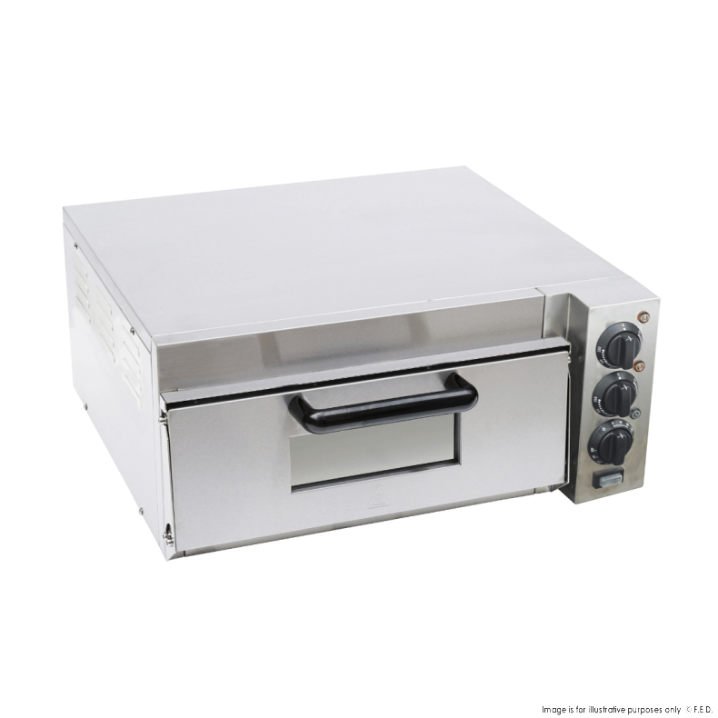 BakerMax Compact Countertop Single Deck Electric Pizza Oven - EP-1T