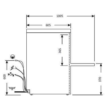 SAFCO EW360E Eurowash Underbench Dishwasher