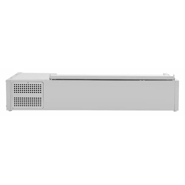 Polar G-Series Countertop Prep Fridge with Lid 5x 1/4GN - 110W. Capacity: 5x 1/4GN. R600a
