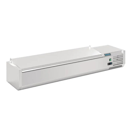 Polar FA855-A G-Series Countertop Prep Fridge with Lid 7x 1/4GN 1500W