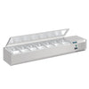 Polar FA855-A G-Series Countertop Prep Fridge with Lid 7x 1/4GN 1500W