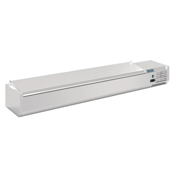 Polar G-Series Countertop Prep Fridge with Lid 10x 1/4GN - 122W. Capacity: 10x 1/4GN. R600a