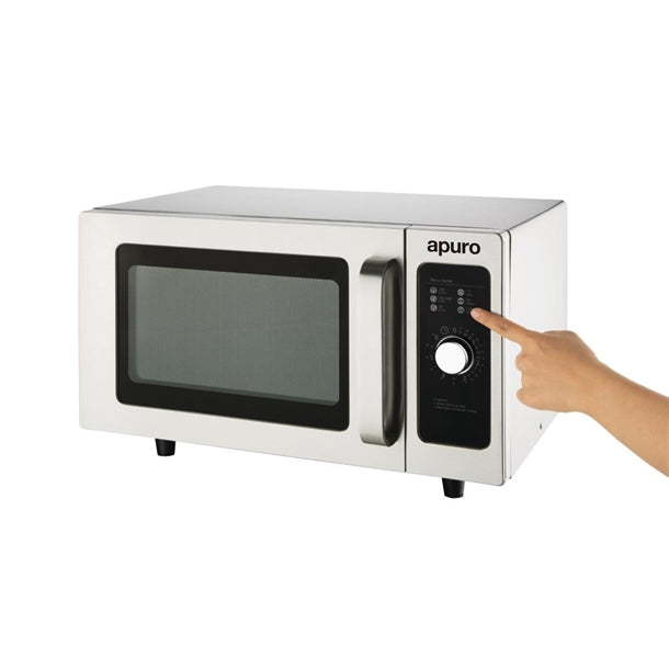 Apuro Light Duty Manual Commercial Microwave 1000W 25Ltr - 1000W | Manual controls