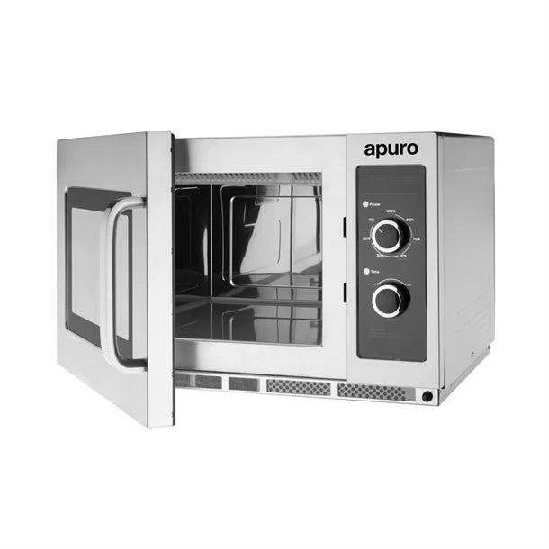 Apuro Heavy Duty Manual Commercial Microwave Oven 1800W 34Ltr - 1800W| 240V | 1 x 15A plug | Capacity: 34Ltr | Manual