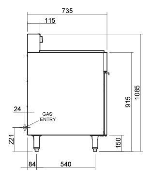 Fastfri FF18 400mm Economy Gas Deep Fryer