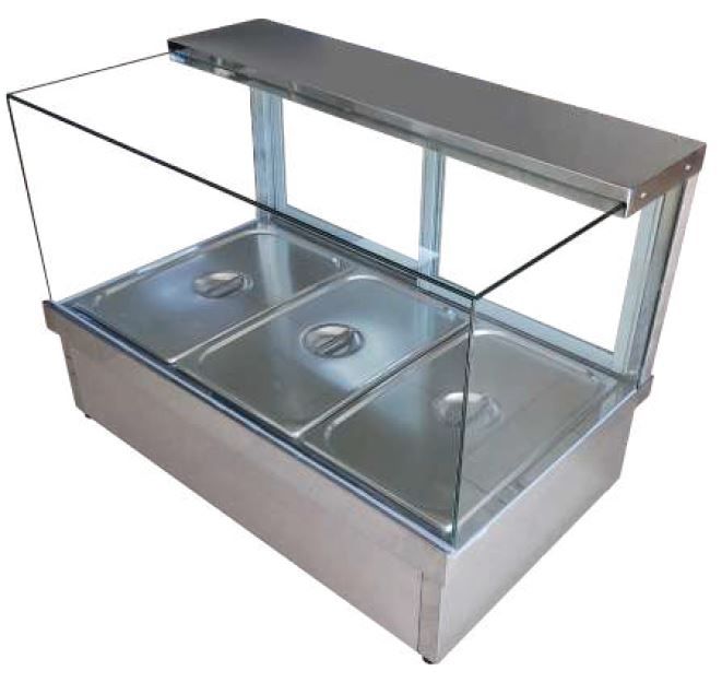 Atosa Square Glass Hot Food Display CRB-4 730MM
