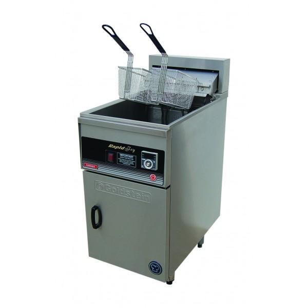 Goldstein FRET18DL Electric Split Pan Fryer split pan / 2 baskets - 2ph / 34L / 14kW / 75Kg / W457-D800-H1120 mm
