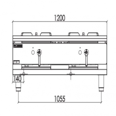Luus FSP-120 Asian Range Freestanding Stockpot