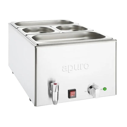 Apuro FT692-A Bain-Marie with Tap & Pans 2x GN 1/3 2x GN 1/6