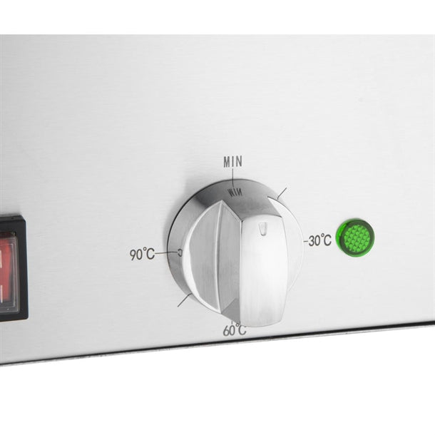 Apuro Bain Marie with Tap without Pans - 1.2kW Wet Heat with Drain Tap. Capacity: 1x GN 1/1
