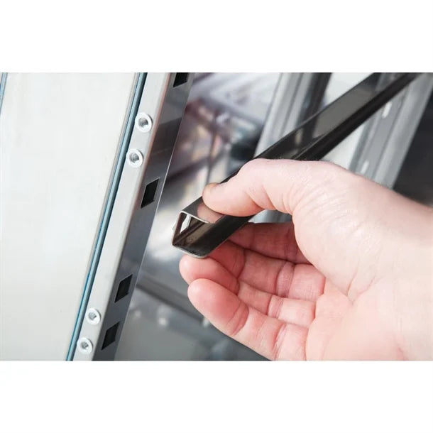 Polar U-Series Slimline Four Door Counter Fridge 449Ltr - 230W. Total usable capacity: 398 Ltr. R600a