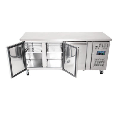 Polar U-Series Slimline Triple Door Counter Fridge 339Ltr - 230W. Total usable capacity: 310 Ltr. R600a