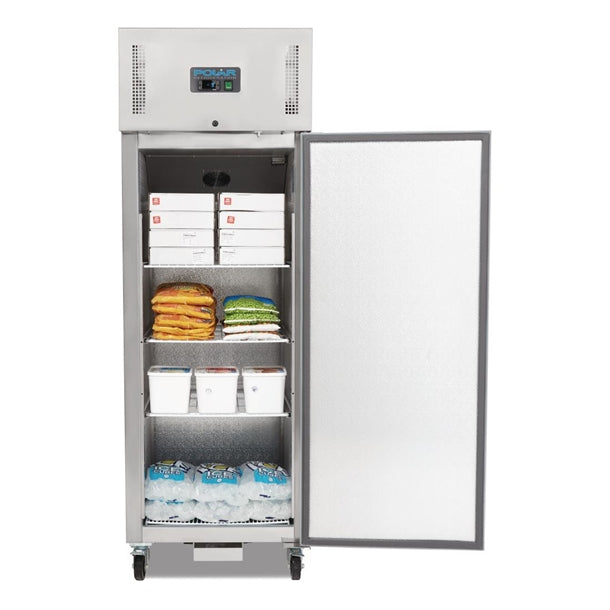 Polar G-Series Upright Freezer Stainless Steel 600Ltr - 600W. Total usable capacity: 376 Ltr. R290