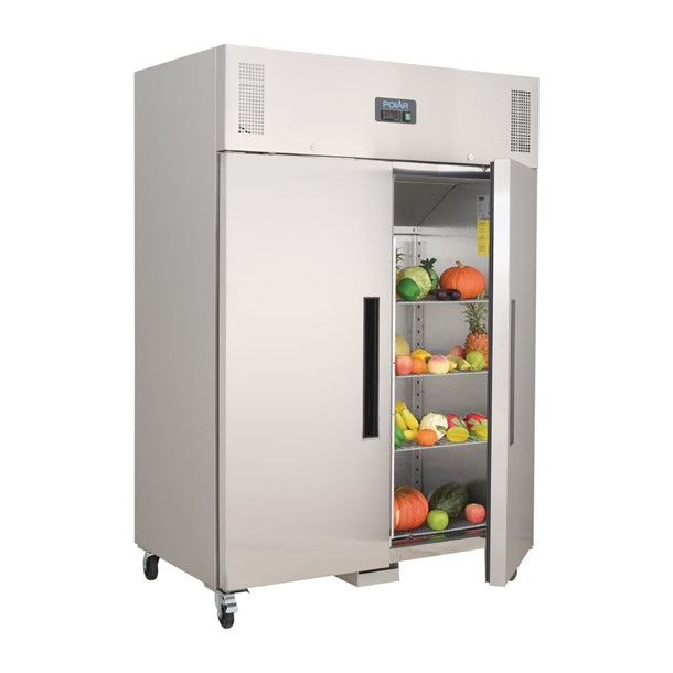 Polar G-Series 2 Door Upright Freezer Stainless Steel 1200Ltr - 700W. Total usable capacity: 770 Ltr. R290