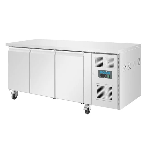 Polar U-Series Triple Door Counter Freezer 417Ltr - 750W. Total usable capacity: 358 Ltr. R290