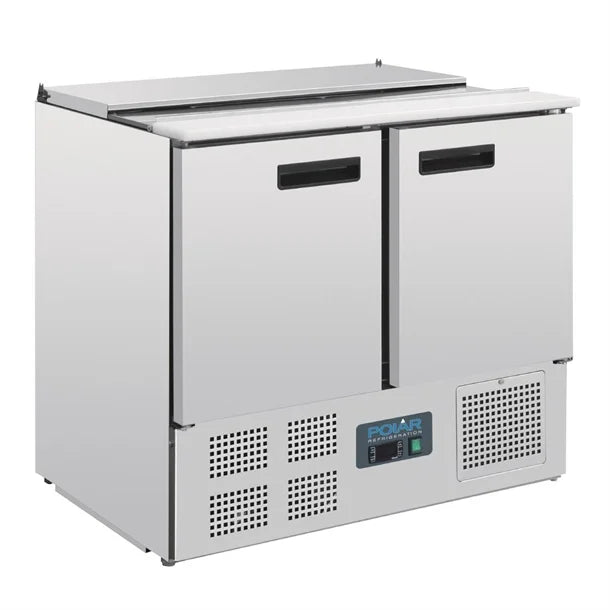 Polar G-Series Saladette Counter Fridge 240Ltr - 155W. 2x1/1GN + 3x 1/6GN. R600a