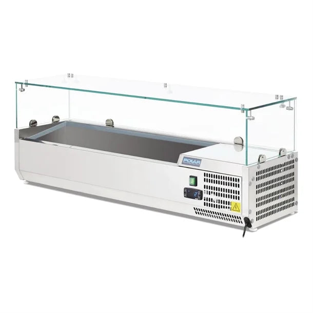 Polar G-Series Countertop Prep Fridge 5x 1/4GN - 150W. Capacity: 5x 1/4GN. R600a