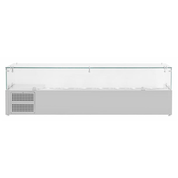 Polar G-Series Countertop Prep Fridge 7x 1/4GN - 150W. Capacity: 7x 1/4GN. R600a
