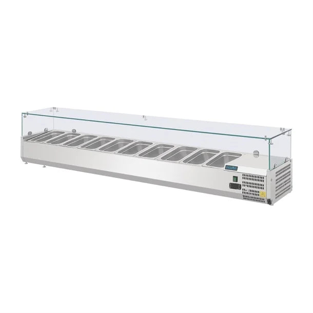 Polar G-Series Countertop Prep Fridge 10x 1/4GN - 230W. Capacity: 10x 1/4GN. R600a