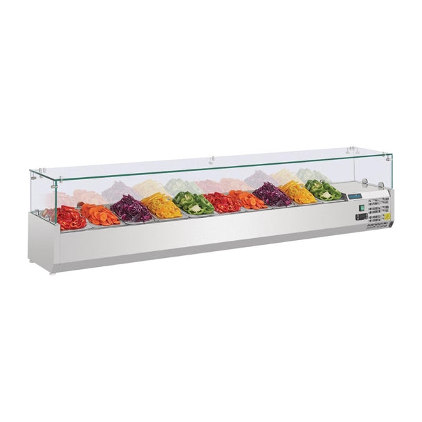 Polar G-Series Countertop Prep Fridge 10x 1/4GN - 230W. Capacity: 10x 1/4GN. R600a