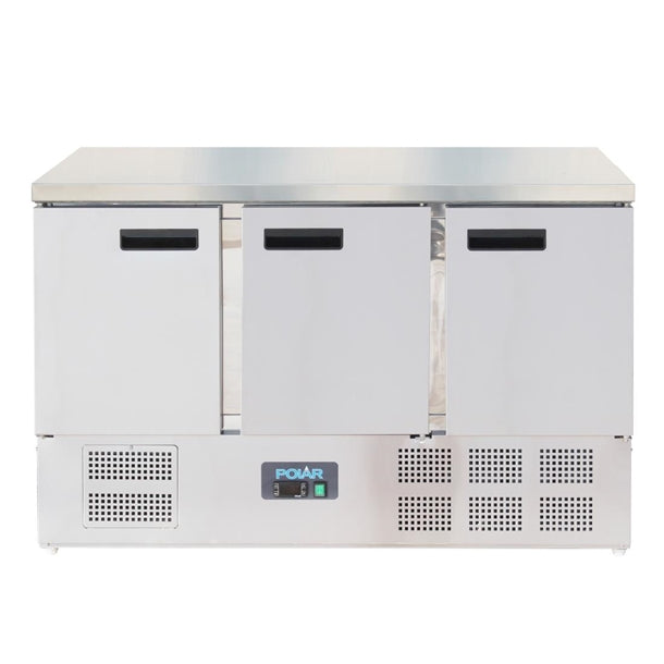 Polar G-Series Triple Door Counter Fridge 368Ltr - 235W. Total usable capacity: 308 Ltr. R600a
