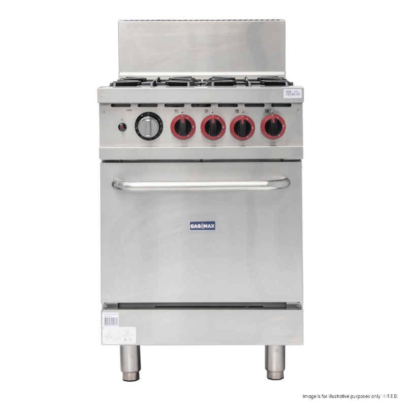 Gasmax 4 Burner With Oven Flame Failure - GBS4TSLPG - Catering Sale